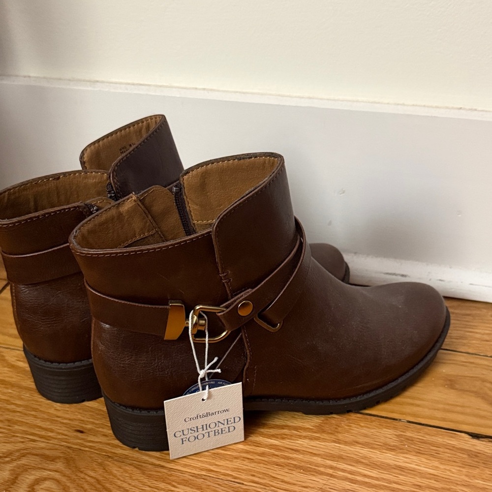 Croft & Barrow Brown Ankle Boots